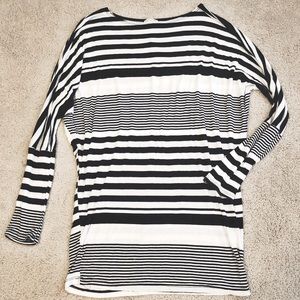 Black and white striped tunic